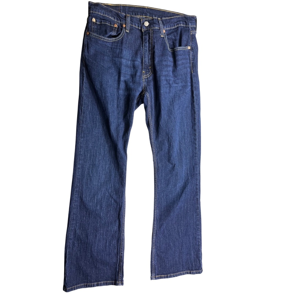 Levi Strauss 527 Jeans Mens 34x32 Dark Wash Bootcut Straight Leg Denim